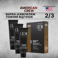 Фото Система маскування сивого волосся рівень 2-3 American Crew Precision Blend Dark 3х40 738678248355